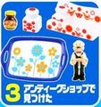 Re-ment Miniatures : Kawaii Kitchen (2007) #3 - Miniature Retro Food Tray & Canisters