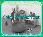 Re-ment Miniatures : Kodawari My Room Style Collection (2005) #2-2 / Color Variation Set - Miniature Mid-Century Style Room Furniture