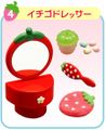 Re-ment Miniatures : Merry Strawberry (2007) #4 - Miniature Strawberry Dresser Furniture