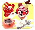 Re-ment Miniatures : Mickey Mouse 50's Cafe (2008) #6 - Miniature Big Berry Parfait Dessert
