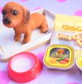 Re-ment Miniatures : Puchi Home Center (2006) #9 - Miniature Japanese DIY Store Pet Supplies &  Dachshund Dog