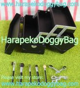 Re-ment Miniatures : Puchi Petite Makeup Box (2005) #1 - Miniature Black Cosmetic Box