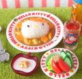 Re-ment Miniatures : Hello Kitty Ouchi Gohan (2009) #6 - Miniature Japanese Curry Rice & Salad
