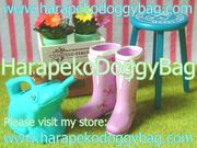 Re-ment Miniatures : Storage Beauty (2007) #9 - Miniature Garden Patio Boots & Flowers