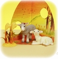 Re-ment Miniatures : Story of the Sweet Animals (2008) #6 - Miniature Baby Sheep Set