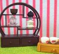 Re-ment Miniatures : Asian Zakkaten / Asian Goods Store (2004) #2 - Miniature Chinese Tea Set & Shelf