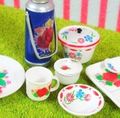 Re-ment Miniatures : Asian Zakkaten / Asian Goods Store (2004) #5 - Miniature Dishware & Tableware