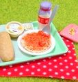Re-ment Miniatures : Back When Everyone was Elementary School Students (2006) #5 - Miniature School Lunch 
