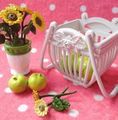 Re-ment Miniatures : Pure Flower (2005) #10 - Miniature Summer Flowers & Green Apples