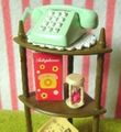 HarapekoDoggyBag / Re-ment Miniatures : Retro Nostalgic Home Appliances (2006) #5 - Miniature Retro Green Telephone (SOLD OUT)