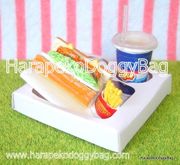 Re-ment Puchi Burger #3 - Miniature Sandwich / Soda Meal