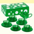 Re-ment Dish Collection #2 - Miniature Retro Clear Green Tea Set 
