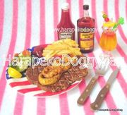 Re-ment Dreamy American Life #8 - Miniature Dinner Steak & Rum Bottle   