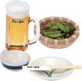 Re-ment Miniatures : Izakaya Pub Meals (2006) #1 - Miniature Beer & Edamame Beans