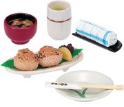 Re-ment Miniatures : Izakaya Pub Meals (2006) #10 - Miniature Yaki Onigiri Rice Ball