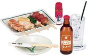 Re-ment Miniatures : Izakaya Pub Meals (2006) #8 - Miniature Yakitori & Hoppy Drink