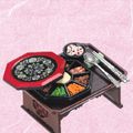 Re-ment Miniatures : Korea Tour (2005) #5 - Miniature Gujeolpan / Platter of Nine Delicacies