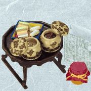 Re-ment Miniatures : Korea Tour (2005) #6 - Miniature Korean Tea / Gyeongdan Dessert