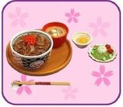 Re-ment Miniatures : Washoku Byori / Good Day for Japanese Food (2004) #4 - Miniature Beef Gyudon / Beef Rice Bowl