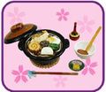 Re-ment Miniatures : Washoku Byori / Good Day for Japanese Food (2004) #8 - Miniature Nabeyaki Udon & Shichimi Spice Container