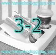 Re-ment Miniatures : Puchi Burger (2004) #3-2 - Miniature Fast Food / Teriyaki Sandwich Set