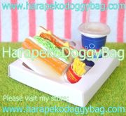 Re-ment Miniatures : Puchi Burger (2004) #3-1 - Miniature Fast Food / Teriyaki Sandwich Set