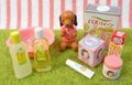 Re-ment Retro Girly Treasures #1 - Miniature Shampoo / Face Cream / Bath Salts / Sento Bucket  