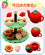 Re-ment Welcome to My Strawberry House #7 - Miniature Tea & Cake Stand (OUT OF STOCK)
