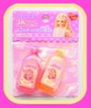 Vintage Licca Chan Doll Shampoo Eraser Set - Pink & Orange (1997)
