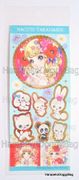 Retro 2014 : Sticker Sheet - Girl With Kitten : Illustrations by Macoto Takahashi  