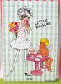Retro : Oshare / Fashionable Lady Postcard : Letter Daisuki : Illustration by Rune Naito