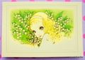 Retro : Shojo Greeting Card - Suzuran Flowers : Illustrated by Macoto Takahashi  (SOLD OUT)