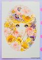 Retro : Shojo Postcard - Among Flowers : Illustrated by Macoto Takahashi