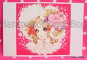 Retro : Shojo Postcard - Flower Hat (2010) : Illustrated by Macoto Takahashi 