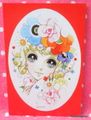 Retro : Shojo Postcard - Girl / Beautiful Flower & Smile (2014) : Illustrated by Macoto Takahashi