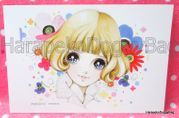 Retro : Shojo Postcard - Girl / Bob Hair & Flowers (2014) : Illustrated by Macoto Takahashi  