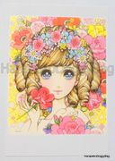 Retro : Shojo Postcard - Rose (2010) : Illustrated by Macoto Takahashi 