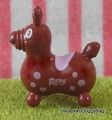 Miniature Rody Horse (S) : Chocolate Brown / Pink Spots