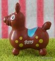 Miniature Rody Horse (S) : Chocolate Brown / Yellow Spots  