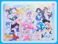 Sailor Moon Bandai Gashapon : Sailor Moon World 10th Anniversary Jumbo Sticker Sheet #4 (2002) Princess Serenity