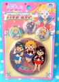 Sailor Moon : Vintage Sailor Moon Button Badge Set - Luna (1992) 