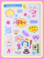 Vintage Sailor Moon Nakayoshi Comics Furoku - Sailor Moon Peta Peta Speech Bubble Sticker Sheet (March 1995) : Illustrations by Naoko Takeuchi