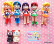 Bandai Gashapon Toys 1993 : Sailor Moon R : Sweet Sailor - Full Set of 7 Figures (GOOD CONDITION)