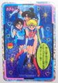Yamakatsu Card : Sailor Moon R Deluxe Double-Sided Prism Pro Card - Sailor Team & Princess Serenity (NEAR MEDIUM GOOD CONDITION)