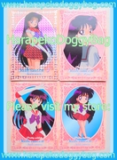 Sailor Moon S DX Bromide Jumbo Card (1994) - Sailor Mars Prism & Regular Card Set (VERY GOOD CONDITION)
