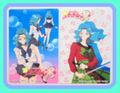 Morinaga Promotional Card : Sailor Neptune & Michiru Kaiou Card Set (1994) (NEAR EXCELLENT CONDITION)   