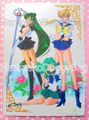 Sailor Moon S : Shitajiki/Cardboard Board / Promotional Item : Uranus/Neptune/Pluto 