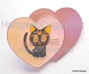 Kanebo Foods Promo Item : Sailor Moon Super S : Miracle Pin - Luna (NEAR GOOD CONDITION)