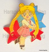 Kanebo Foods Promo Item : Sailor Moon Super S : Miracle Pin - Usagi Tsukino / Stars (GOOD CONDITION)