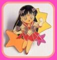 Vintage Sailor Moon Super S Miracle Pin Enamel Badge - Sailor Mars / Stars (GOOD CONDITION)